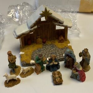 The Bradford Exchange-Hawthorne Village Miniature Christmas Nativity Scene (New)